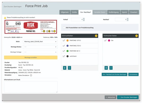 Durst digital printing