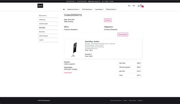 Durst digital printing