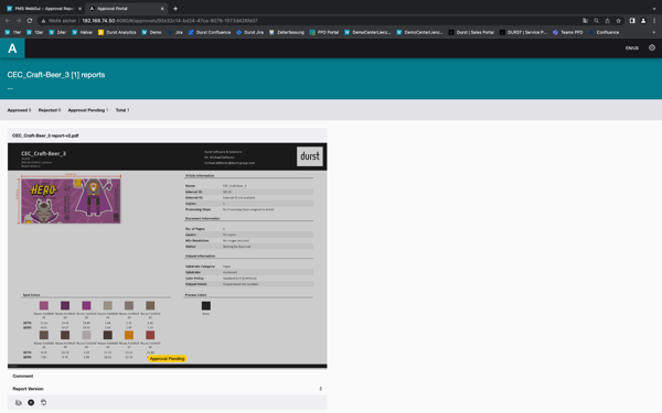 Durst digital printing