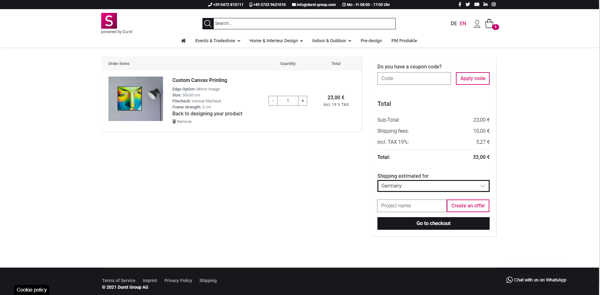 Durst digital printing